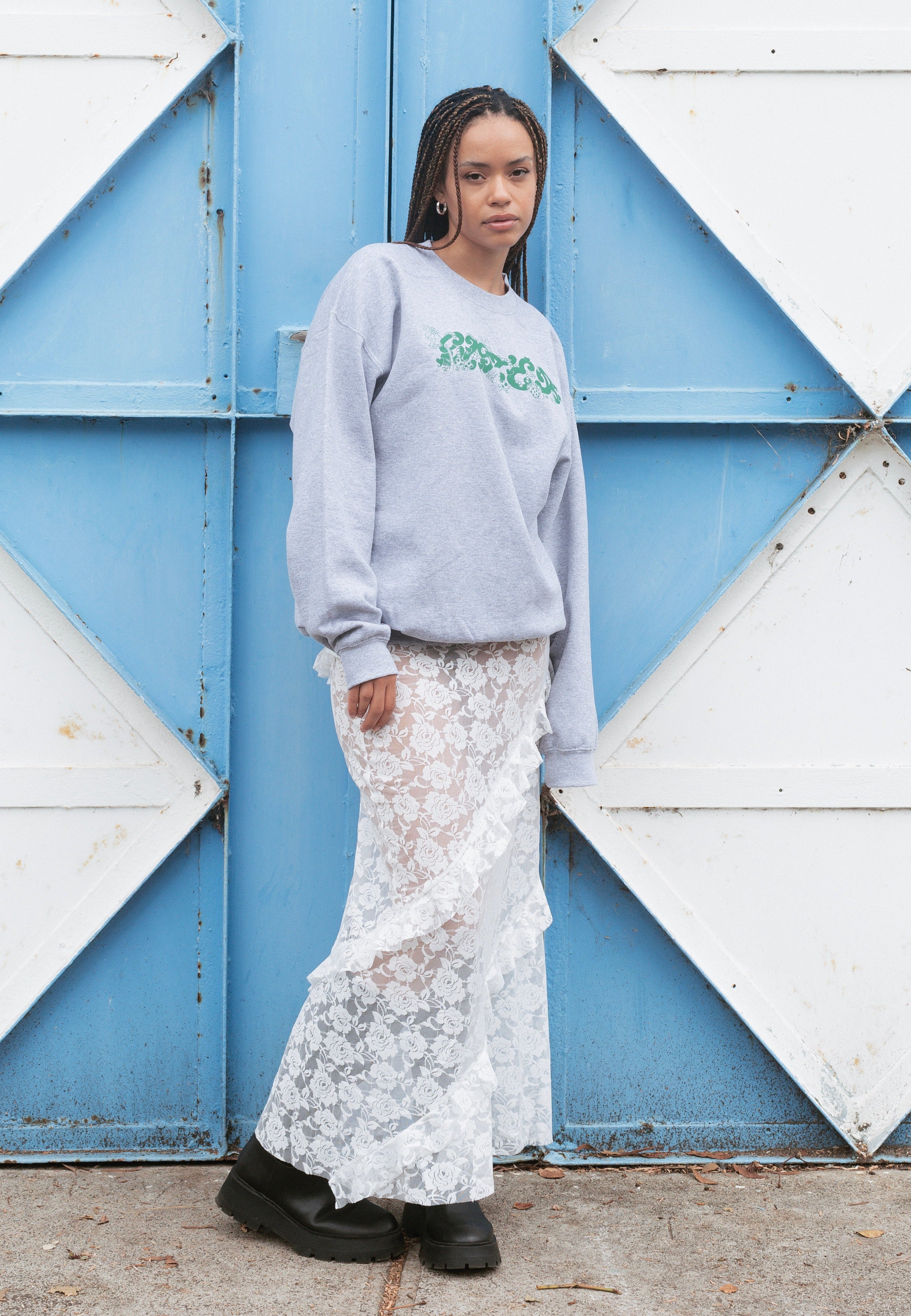 STARR LACE SKIRT WHITE