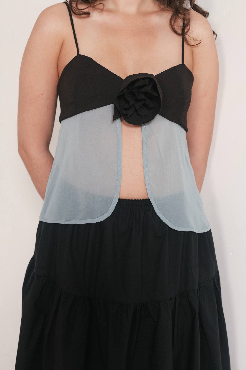 ROSETTE SINGLET | CHOCOLATE AND BLUE