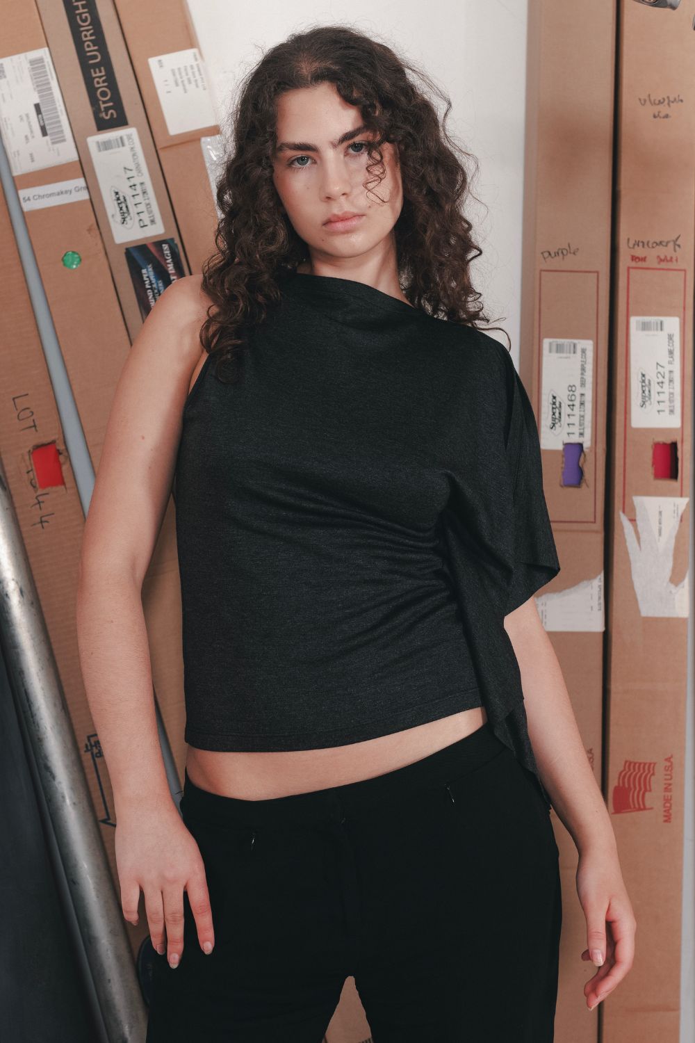 LOU  LOU TANK |  CHARCOAL