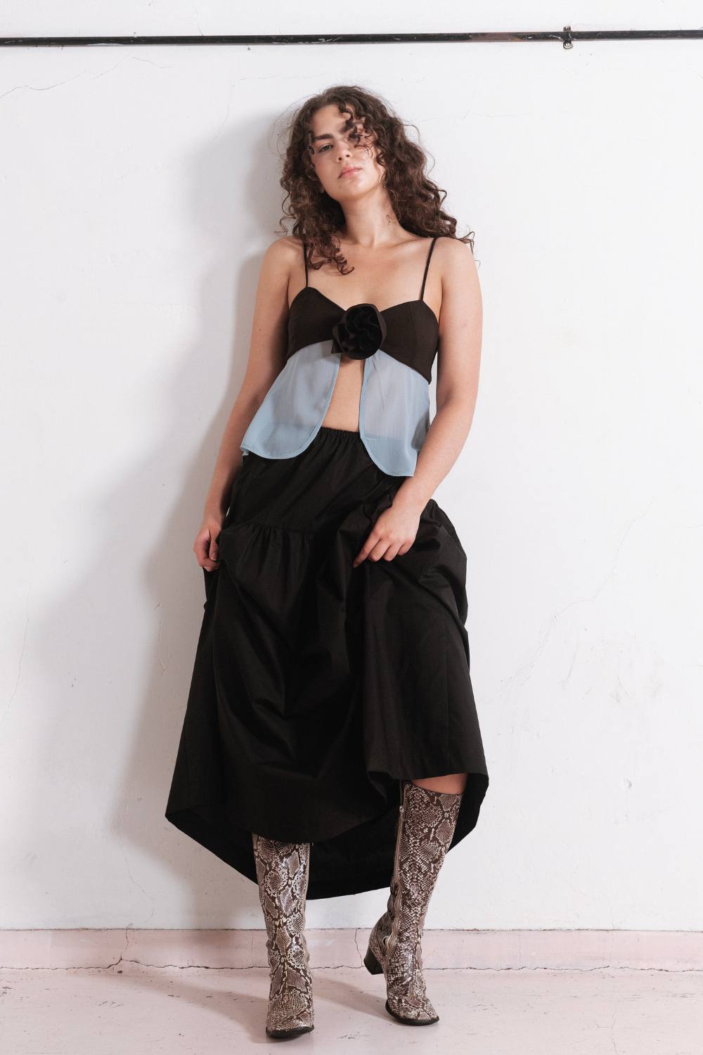 ROSETTE SINGLET | CHOCOLATE AND BLUE