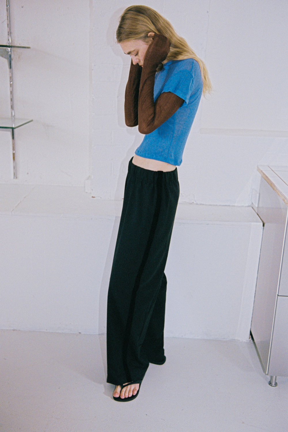 SAMIRA PANT | BLACK WITH VELVET TRIM
