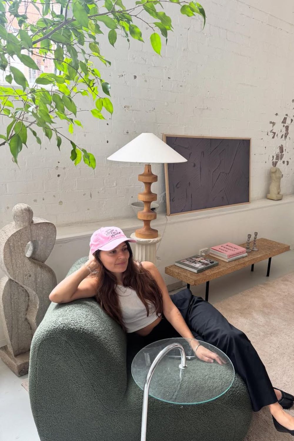CURLY LOGO CAP | BLUSH PINK