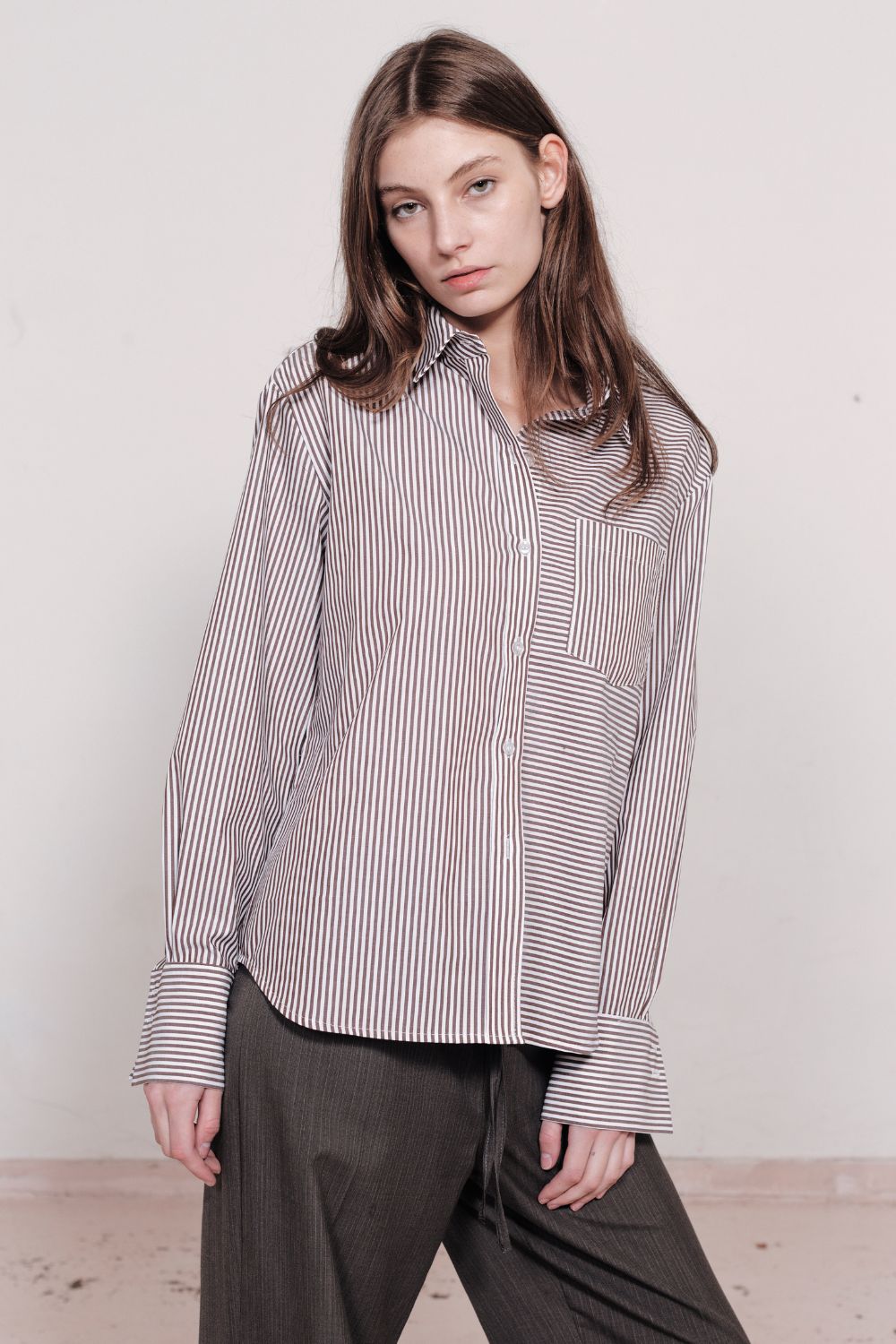 CLASSIC SHIRT | CHOCOLATE PINSTRIPE
