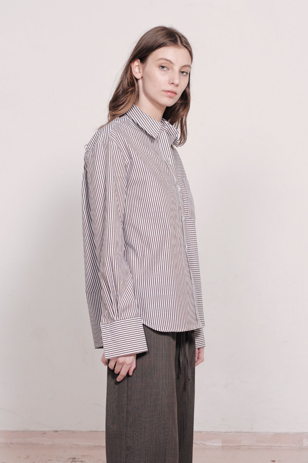 CLASSIC SHIRT | CHOCOLATE PINSTRIPE