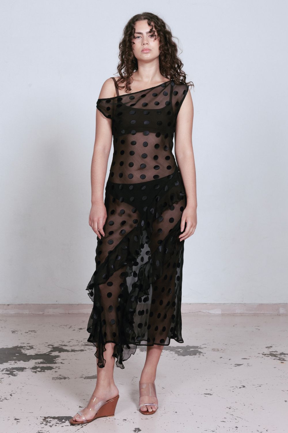 CLARE DRESS | BLACK POLKA DOT
