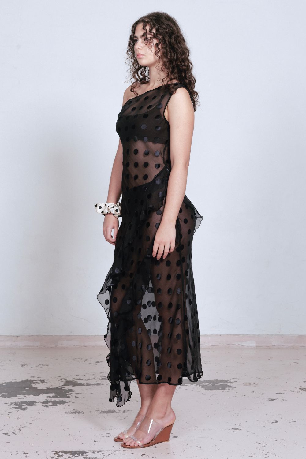 CLARE DRESS | BLACK POLKA DOT
