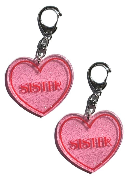 SISTER HEART KEY CHAIN