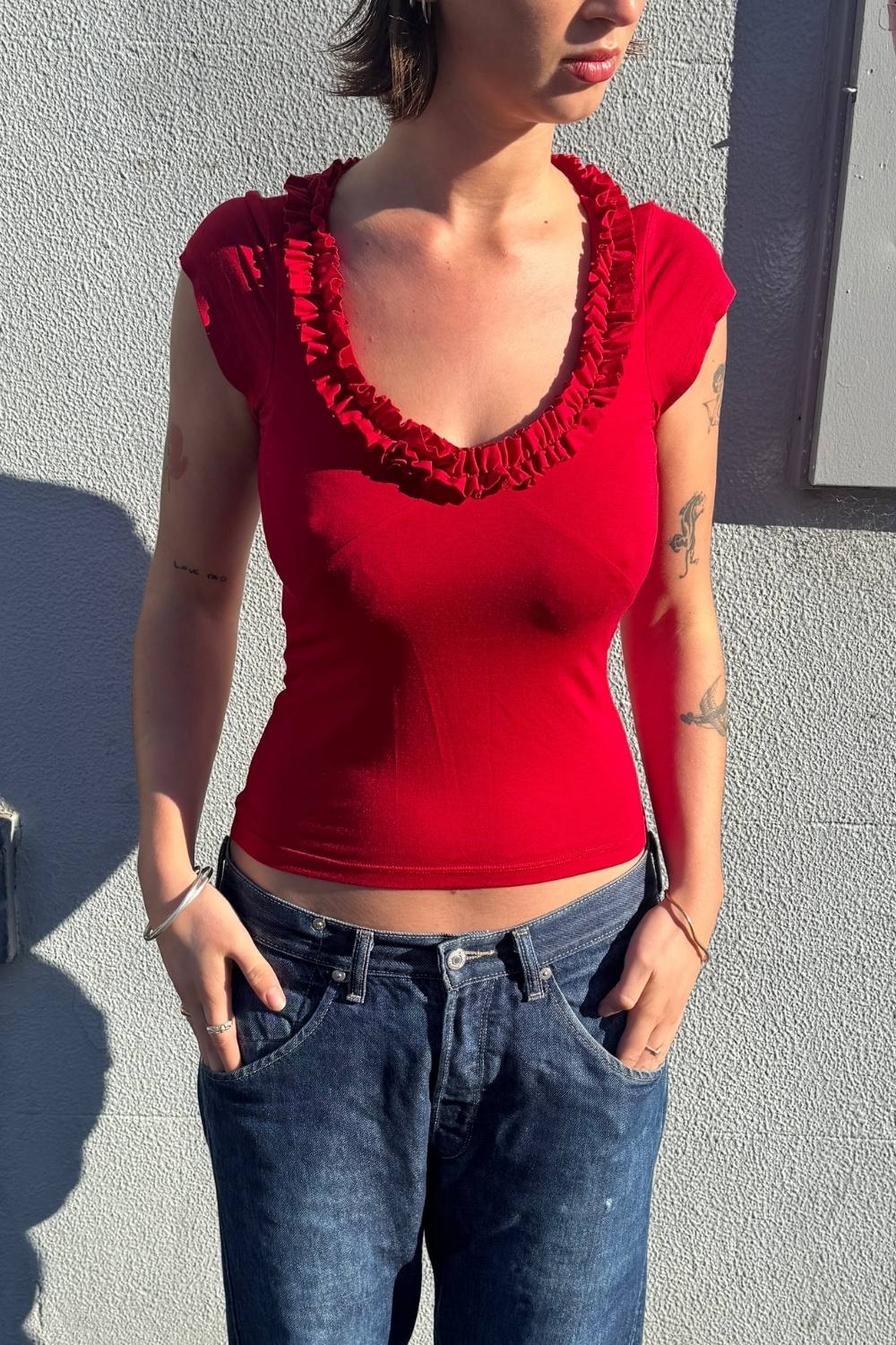 COCO CAP SLEEVE | CHERRY