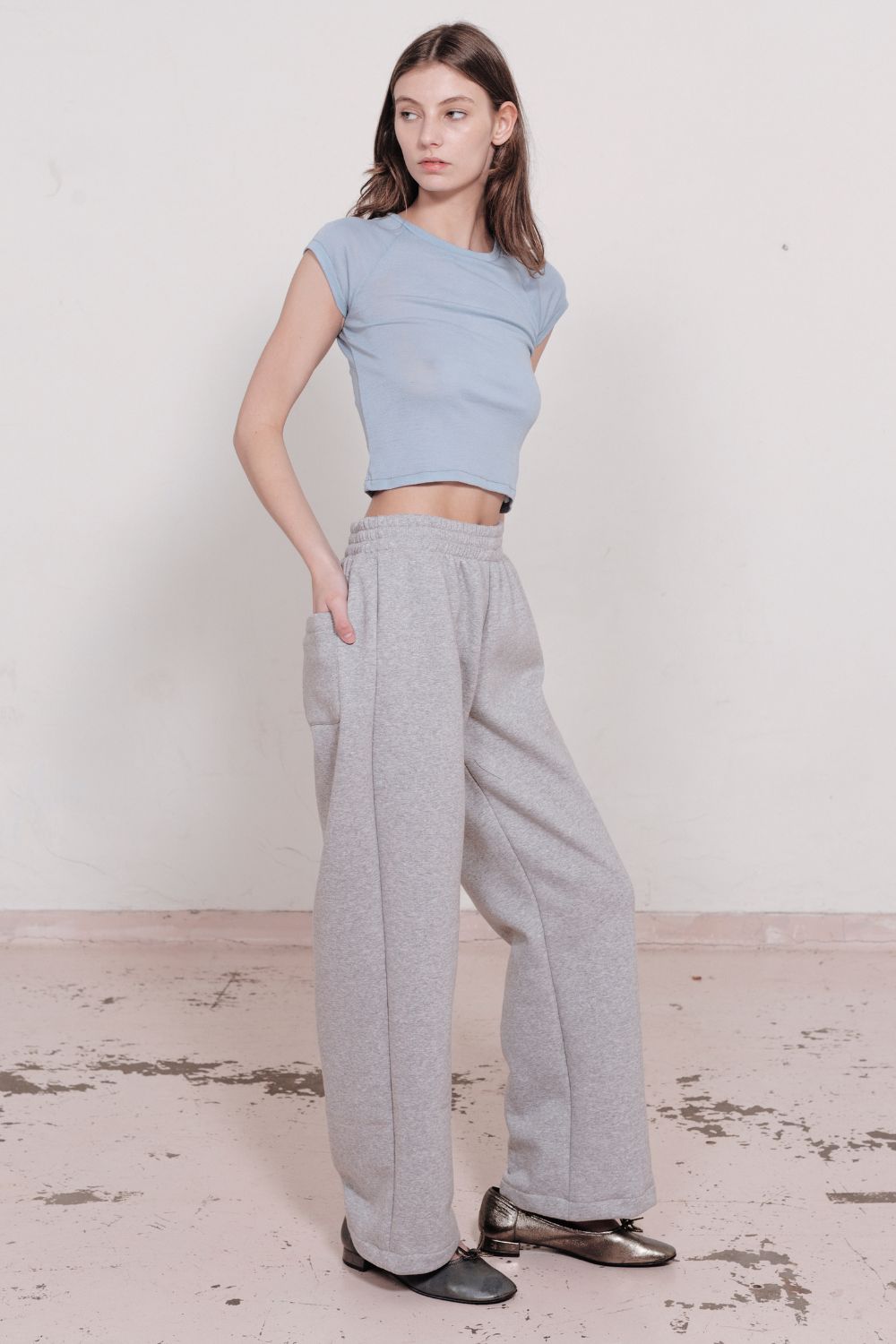 GIGI TRACK PANT | GREY MARLE