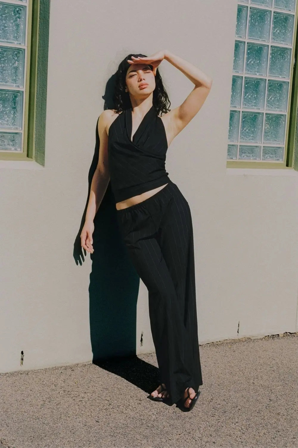 ATLAS ELASTIC PANT | BLACK PINSTRIPE