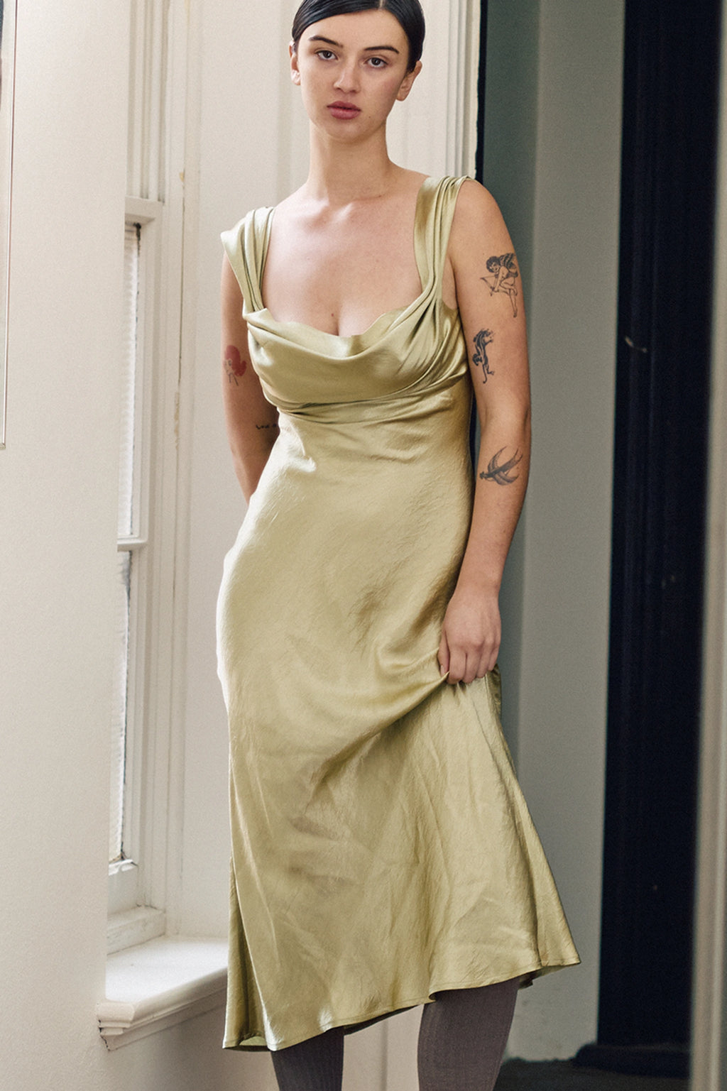 VIVIENNE DRESS | CELERY