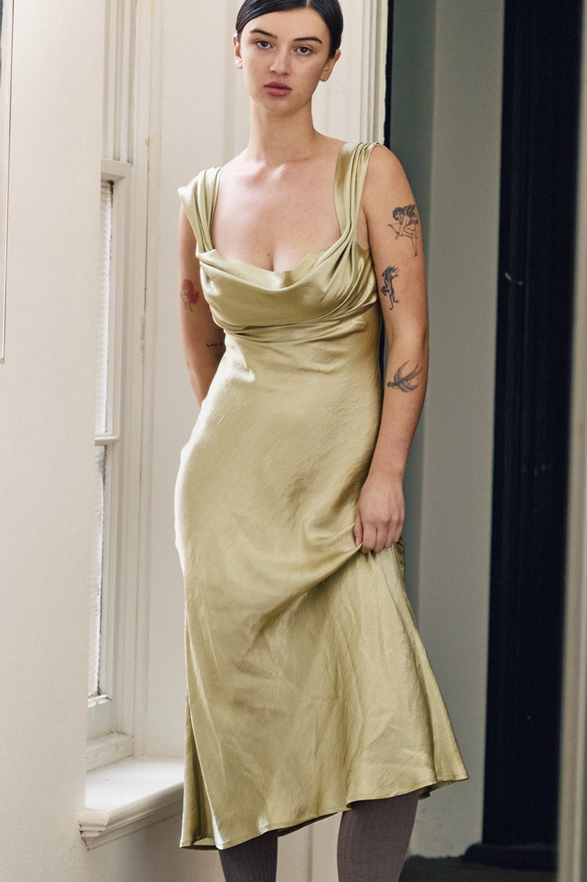 VIVIENNE DRESS | CELERY