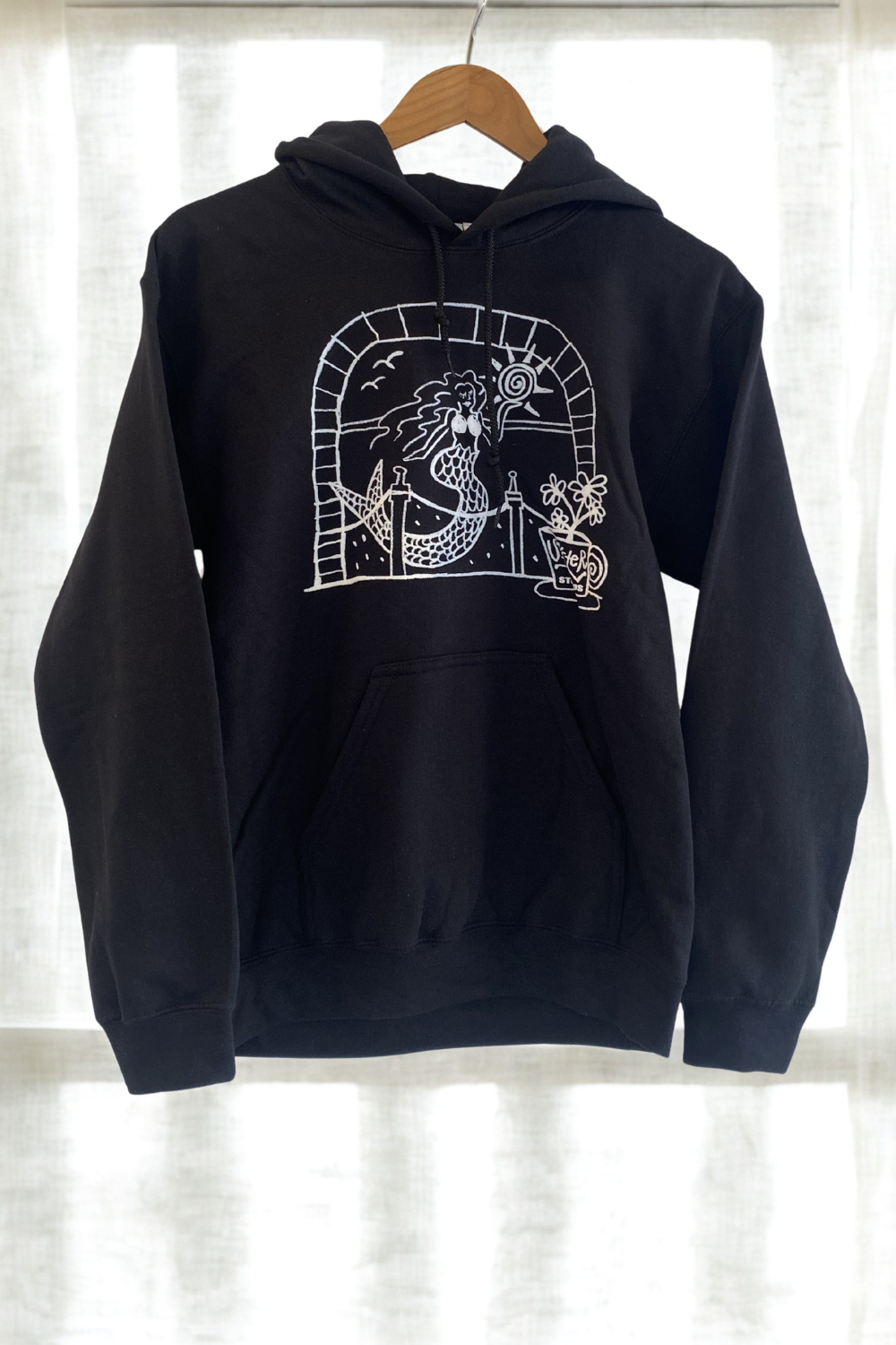 MERMAID CAFE HOODIE | BLACK