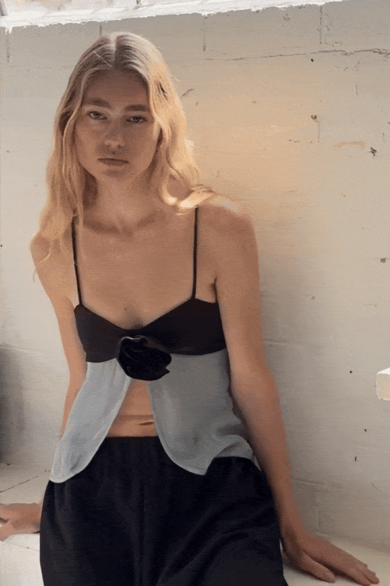 ROSETTE SINGLET | CHOCOLATE AND BLUE