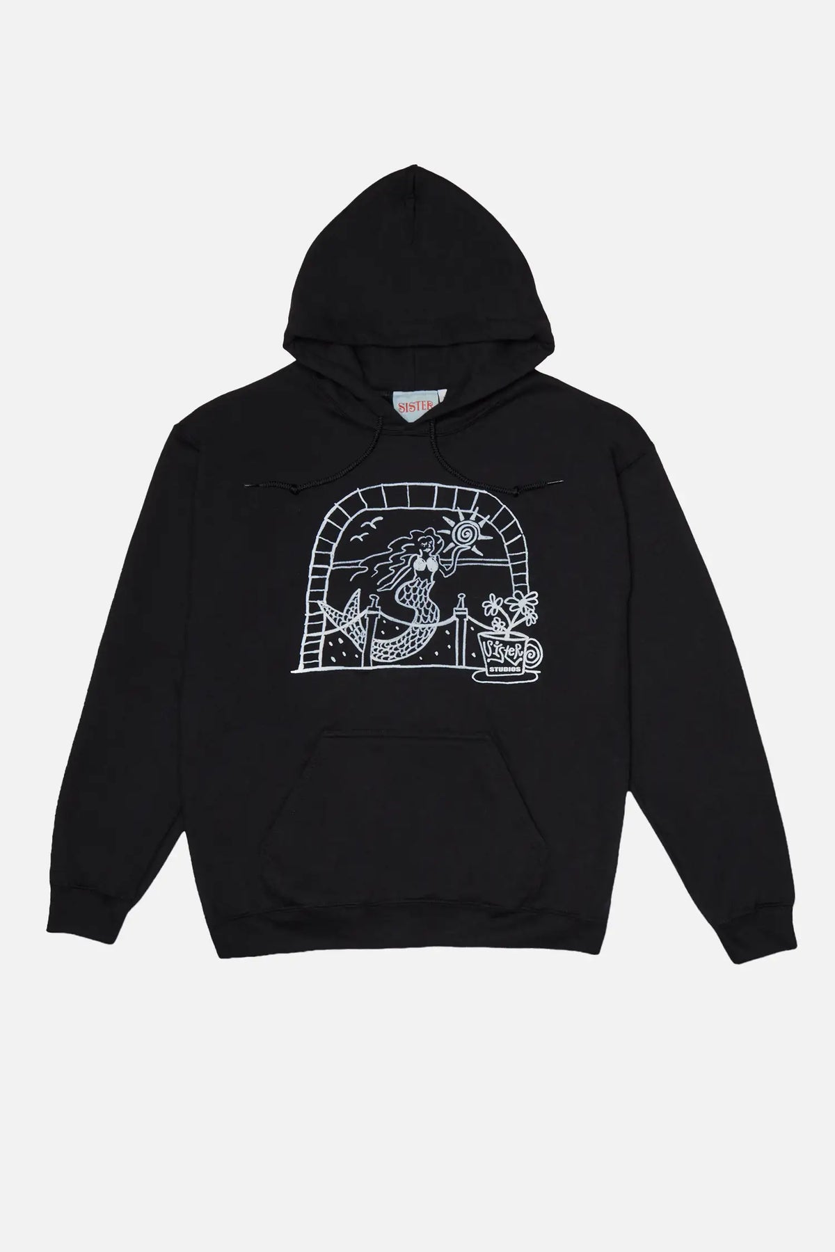 MERMAID CAFE HOODIE | BLACK